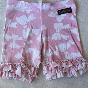 Matilda Jane Pink and White Bow Bike Shorts